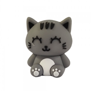 ΓΟΜΑ i-Total XL1804L 3D Grey Cat Pvc (3.2x3.8x3cm)