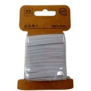 Λάστιχο χειροτεχνιας λευκό πλακέ 6mm x3.5μ.