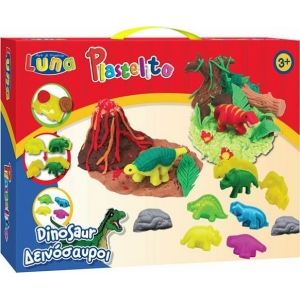 ΠΛΑΣΤΟΖΥΜΑΡΑΚΙ ΔΕΙΝΟΣΑΥΡΟΙ 28gr χ 10 ΧΡΩΜΑΤΑ ΜΕ EΡΓΑΛΕΙΑ LUNA 621748