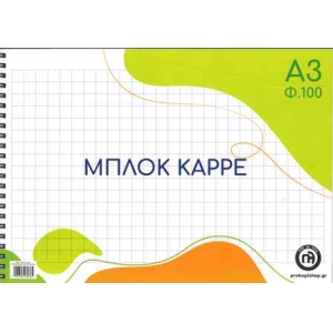 ΜΠΛΟΚ ΣΧΕΔΙΟΓΡΑΦΙΑΣ ΚΑΡΡΕ 100Φ. SKAG A3 (280365)