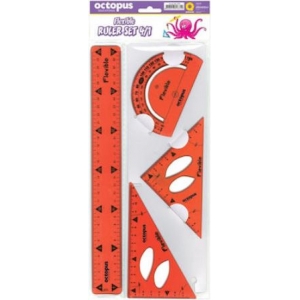 ΓΕΩΜΕΤΡΙΚΟ ΣΕΤ FLEXI 4ΤEM 30CM OCTOPUS (67266)