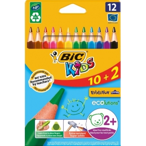 ΞΥΛΟΜΠΟΓΙΕΣ BIC KIDS 2+ EVOLUTION Triangle 12τεμ