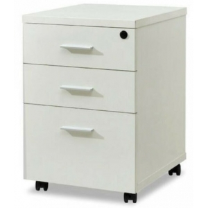 Συρταριέρα NEXTDECO 13867 λευκή με 3 συρτάρια & κλειδαριά Υ60x40x44εκ.