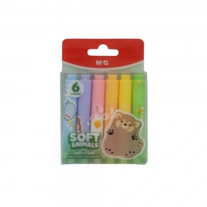 ΜΑΡΚΑΔΟΡΟΙ ΥΠΟΓΡΑΜΜΙΣΗΣ M&G Soft Animals AHM29673 (σετ 6 χρωμάτων)
