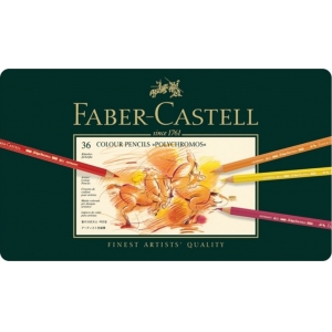 Ξυλομπογιές Faber-Castell Polychromos σε Μεταλλική Κασετίνα 36τμχ 110036