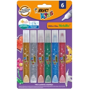 ΚΟΛΛΑ BIC KIDS GLITTER SHINY ΣΕΤ 6 ΧΡΩΜΑΤΩΝ (Χ10,5ml)