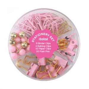 ΣΕΤ ΓΡΑΦΕΙΟΥ i-TOTAL XL3002 Ροζ Pastel (ΣΥΝΔΕΤΗΡΕΣ-ΠΙΑΣΤΡΕΣ-ΚΑΡΦΙΤΣΕΣ)