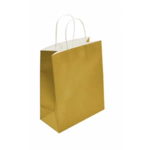 ΣΑΚΟΥΛΑ METRON ΧΑΡΤΙΝΗ ΜΕ ΣΤΡΙΦΤΗ ΛΑΒΗ 26X33X12CM 120GR ΧΡΥΣΗ