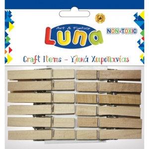 ΜΑΝΤΑΛΑΚΙΑ ΞΥΛΙΝΑ LUNA 48mm 12τμχ