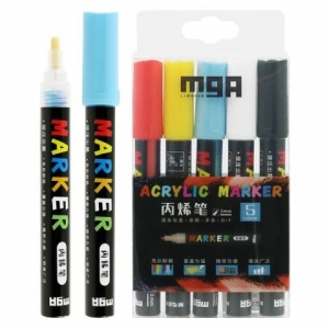 ΜΑΡΚΑΔΟΡΟΙ ΑΚΡΥΛΙΚΟΙ  M&G ΣΕΤ 5 ΤΕΜ 2mm