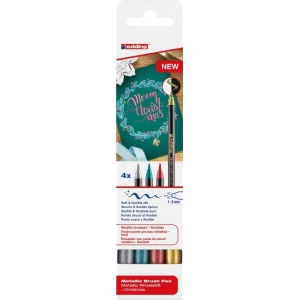 ΜΑΡΚΑΔΟΡΟΙ EDDING BRUSH PEN METALLIC Ε-1340 4τμχ.