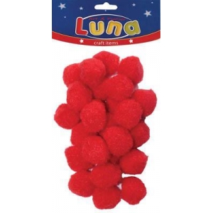 ΠΟΜ ΠΟΜ 25mm (25τμχ) ΜΟΝΟΧΡΩΜΑ