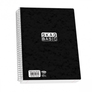 ΤΕΤΡΑΔΙΟ ΣΠΙΡΑΛ Skag Black Basic 17x25 2θ. (9212)