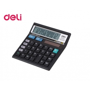 ΑΡΙΘΜΟΜΗΧΑΝΗ DELI 12 ΨΗΦΙΩΝ ΜΠΑΤΑΡΙΑΣ / ΗΛΙΑΚΟ 120 ΒΗΜΑΤΩΝ ΜΑΥΡΗ