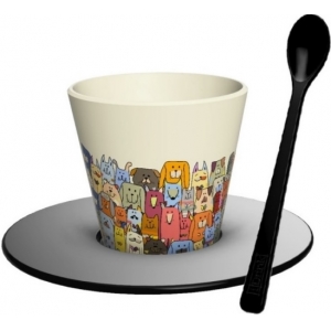 ΚΟΥΠΑ  R-PET CUP+SPOON i-Total MUGS ID5209 PAWSITIVE 90ml