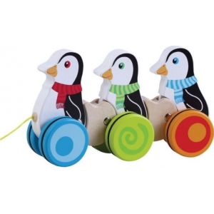 Ξύλινοι συρόμενοι πιγκουίνοι JUMINI 60795