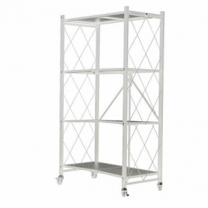 ΡΑΦΙΕΡΑ ΝΕΧΤDECO 32817 λευκή μεταλλική αναδιπλούμενη με 4 ράφια (Υ126x72x36εκ.)