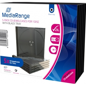 ΘΗΚΗ CD MEDIARANGE ΠΛΑΣΤΙΚΗ(ΠΑΚΕΤΟ 5τμχ)