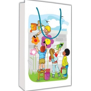 ΧΑΡΤΙΝΗ ΤΣΑΝΤΑ NEXT παιδιά που ζωγραφίζουν Υ13Χ10Χ5 (23448)