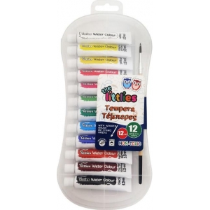 ΤΕΜΠΕΡΑ 12ml 12ΧΡΩΜΑΤΑ ΜΕ ΞΥΛΙΝΟ ΠΙΝΕΛΟ 646814