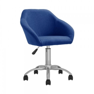 Καρέκλα εργασίας Jasper Υ88-78x54x54 εκ υφασμάτινη, χρώμα μπλε - πετρόλ 13824-02