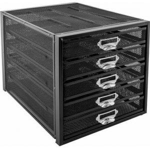 ΣΥΡΤΑΡΙΕΡΑ Osco Μεταλλική 5 Θέσεων Μαύρη (27.5x35.5x28.3cm)