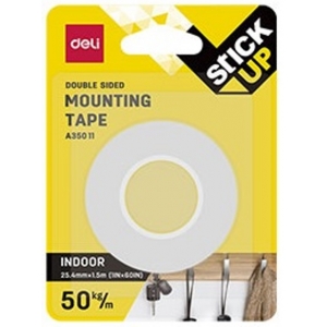 ΤΑΙΝΙΑ ΔΙΠΛΗΣ ΟΨΗΣ DELI 25.4mmΧ1.5m ΑΦΡΩΔΗ