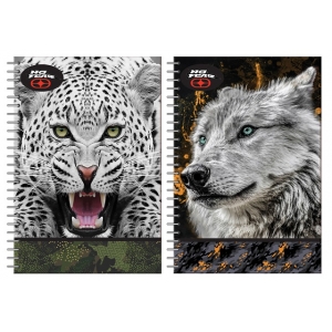 ΤΕΤΡΑΔΙΟ ΣΠΙΡΑΛ 2θεμ. No Fear WHITE WOLF JAGUAR 348-11402 (17Χ25εκ.)