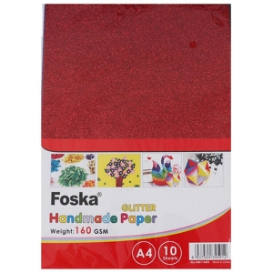 ΧΑΡΤΟΝΙΑ GLITTER FOSKA 160gsm 20x30εκ. 10τεμ Mix