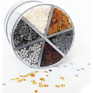 ΠΟΥΛΙΕΣ ΣΕ ΑΛΑΤΙΕΡΑ 6 ΣΧΕΔΙΩΝ 50gr SHAKERS ΜΕ STRASS 273741