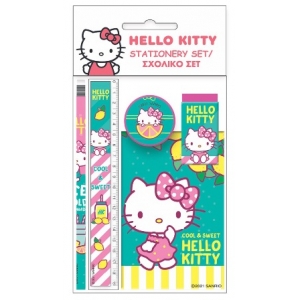 ΣΕΤ ΣΧΟΛΙΚΟ + ΜΠΛΟΚ HALLO KITTY (5τμχ) 335-70755