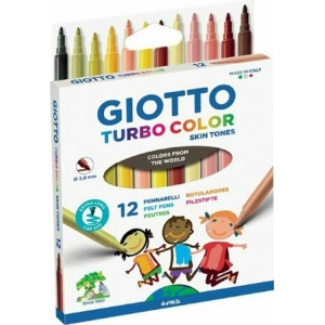 ΜΑΡΚΑΔΟΡΟΙ GIOTTO TURBO COLOR SKIN TONES 12ΤΕΜ.