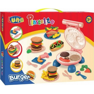 ΠΛΑΣΤΟΖΥΜΑΡΑΚΙ ΜΗΧΑΝΗ BURGER  28gr χ 10 ΧΡΩΜΑΤΑ ΜΕ EΡΓΑΛΕΙΑ LUNA 621746
