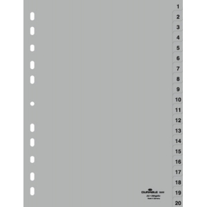 ΔΙΑΧΩΡΙΣΤΙΚΑ Α4 ΠΛΑΣΤΙΚΑ ΓΚΡΙ 1-20
