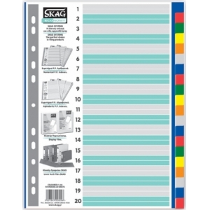 ΔΙΑΧΩΡΙΣΤΙΚΑ Α4 ΠΛΑΣΤΙΚΑ ΧΡΩΜΑΤΙΣΤΑ 1-20