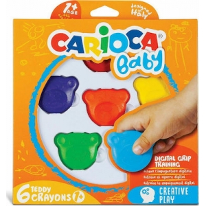 Carioca Baby Σετ Κηρομπογιές Teddy Bear Shape 6τμχ 42956