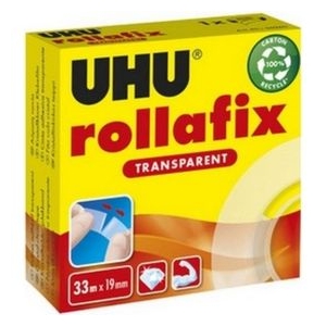 ΣΕΛΟΤΕΙΠ UHU ROLLAFIX TRANSPARENT 19X33m (ΔΙΑΦΑΝΟ)