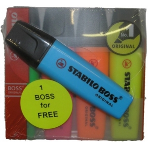 ΜΑΡΚΑΔΟΡΟΣ ΥΠΟΓΡΑΜΜΙΣΗΣ STABILO 4+1 ΔΩΡΟ