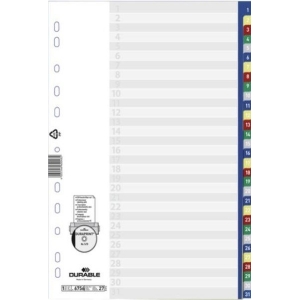 ΔΙΑΧΩΡΙΣΤΙΚΑ Α4 ΧΑΡΤΙΝΑ ΧΡΩΜΑΤΙΣΤΑ 1-31