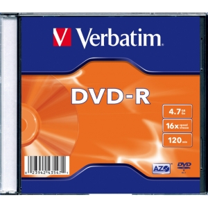 DVD-R VERBATIM 16X4.7GB JEWEL CASE 43519