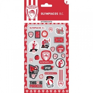 Αυτοκόλλητα Puffy - Ολυμπιακός Μπάσκετ 2