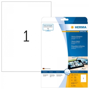 ΕΤΙΚΕΤΕΣ ΕΚΤΥΠΩΤΗ HERMA GLOSSY No.4909 210X297mm (25Φ)