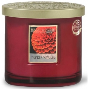 ΑΡΩΜΑΤΙΚΟ ΚΕΡΙ ΔΙΠΛΟ ΦΥΤΙΛΙ ΓΛΥΚΙΑ ΝΤΑΛΙΑ  (HEART & HOME)