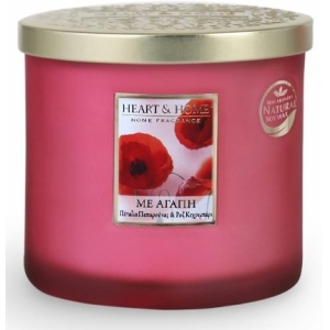 ΑΡΩΜΑΤΙΚΟ ΚΕΡΙ ΔΙΠΛΟ ΦΥΤΙΛΙ ΜΕ ΑΓΑΠΗ (HEART & HOME)