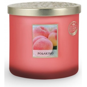 ΑΡΩΜΑΤΙΚΟ ΚΕΡΙ ΔΙΠΛΟ ΦΥΤΙΛΙ ΡΟΔΑΚΙΝΟ (HEART & HOME)