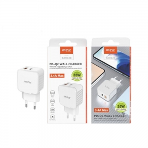 ΦΟΡΤΙΣΤΗΣ MTK TA0338 Χωρίς Καλώδιο 35W Λευκός