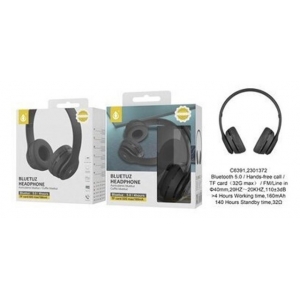 ΑΚΟΥΣΤΙΚΑ MTK C6391 ΜΕ ΜΙΚΡΟΦΩΝΟ BLUETOOTH 5.0 /TF 32G/160mA ΜΑΥΡΑ