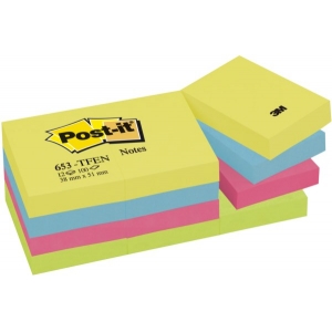 NOTES 3M 653TF 38Χ51mm ΠΟΛΥΧΡΩΜΑ (12X100Φ.)