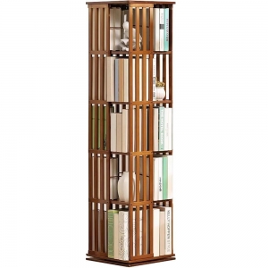 Βιβλιοθήκη Next 35401 5 επιπέδα περιστρεφόμενη μπαμπού Υ149x37x37εκ.