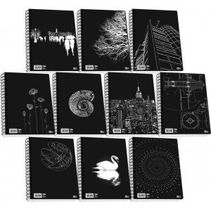 ΤΕΤΡΑΔΙΟ ΣΠΙΡΑΛ SKAG BLACK & WHITE Α4 2θεμ. 60φ.(Νο9072)